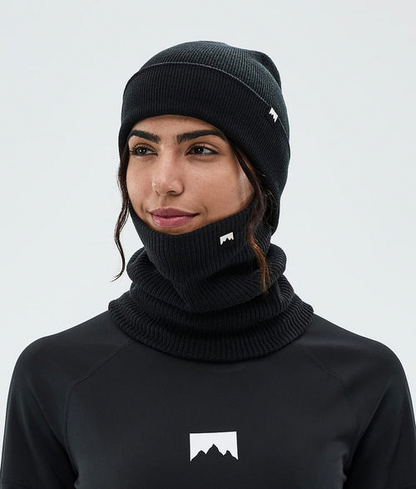 Klassische gestrickte Gesichtsmaske – Schwarz